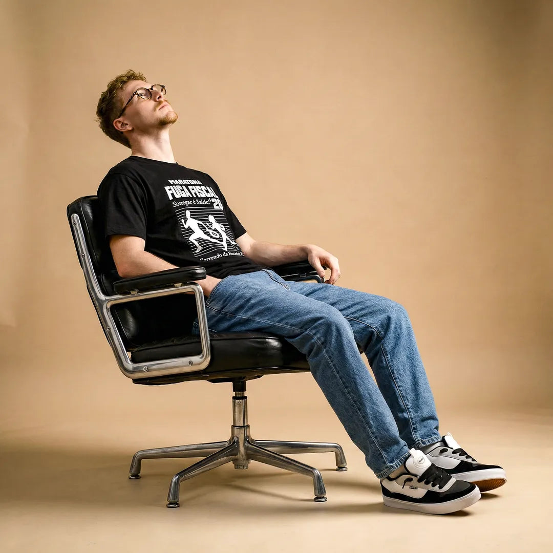 Camiseta Básica Maratona Fuga Fiscal Masculina Preto