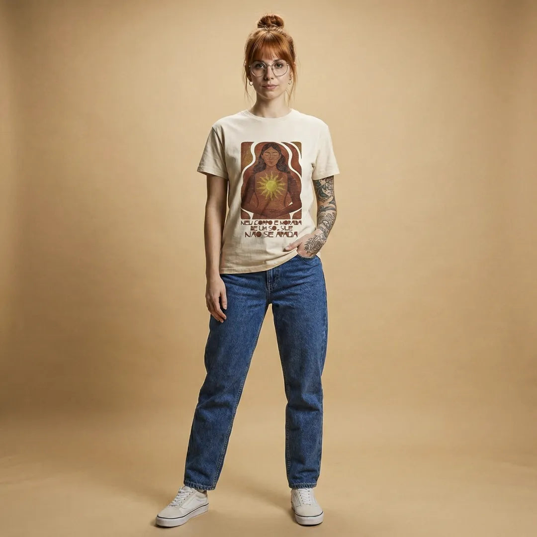 Camiseta Basica MeuCorpo Feminina Off White 03