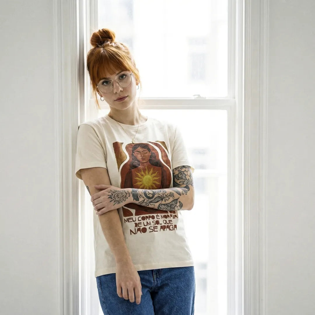 Camiseta Basica MeuCorpo Feminina Off White 05