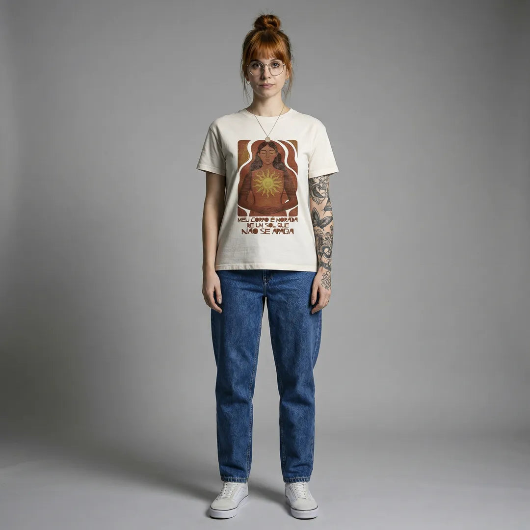 Camiseta Basica MeuCorpo Feminina Off White 06