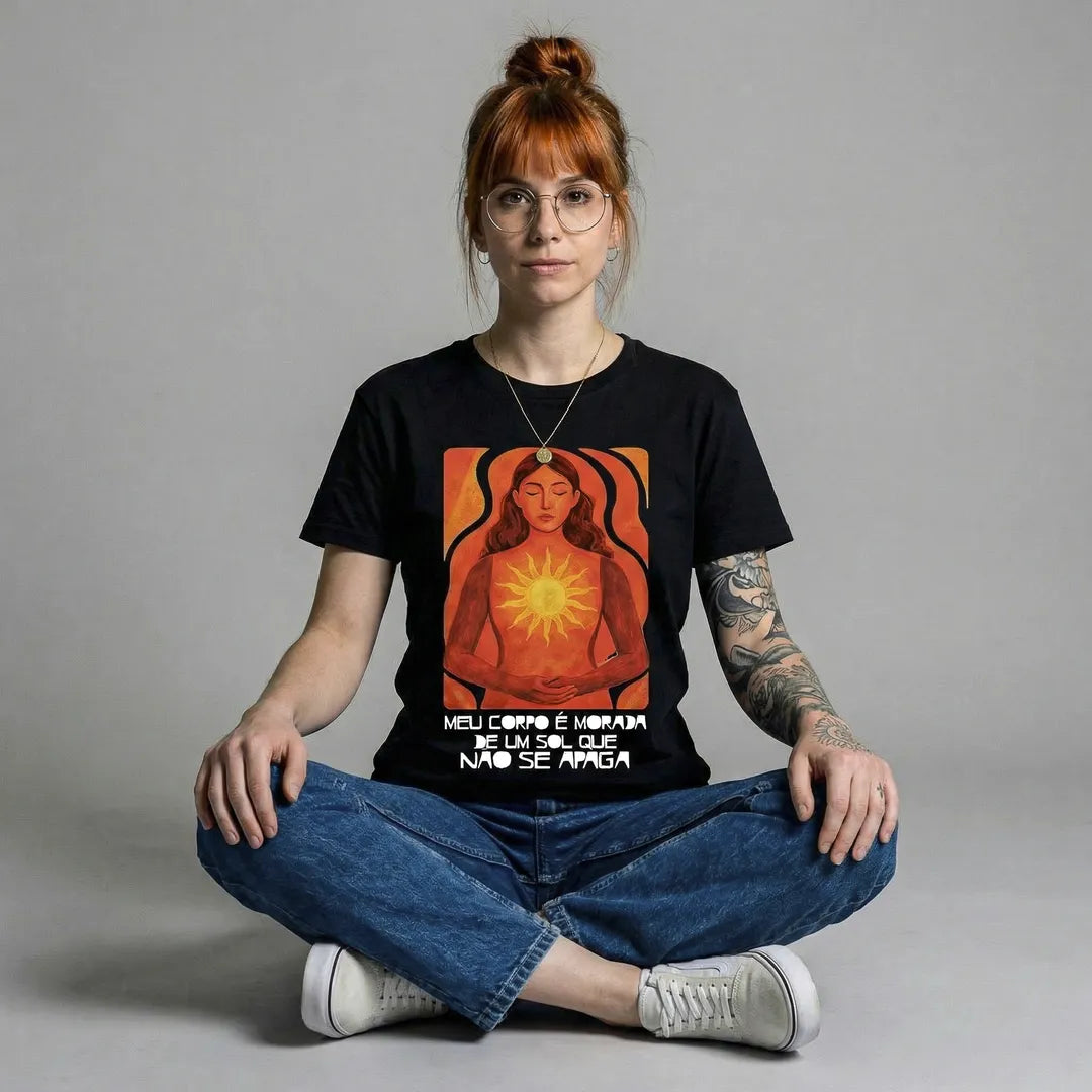 Camiseta Basica MeuCorpo Feminina Preto 02