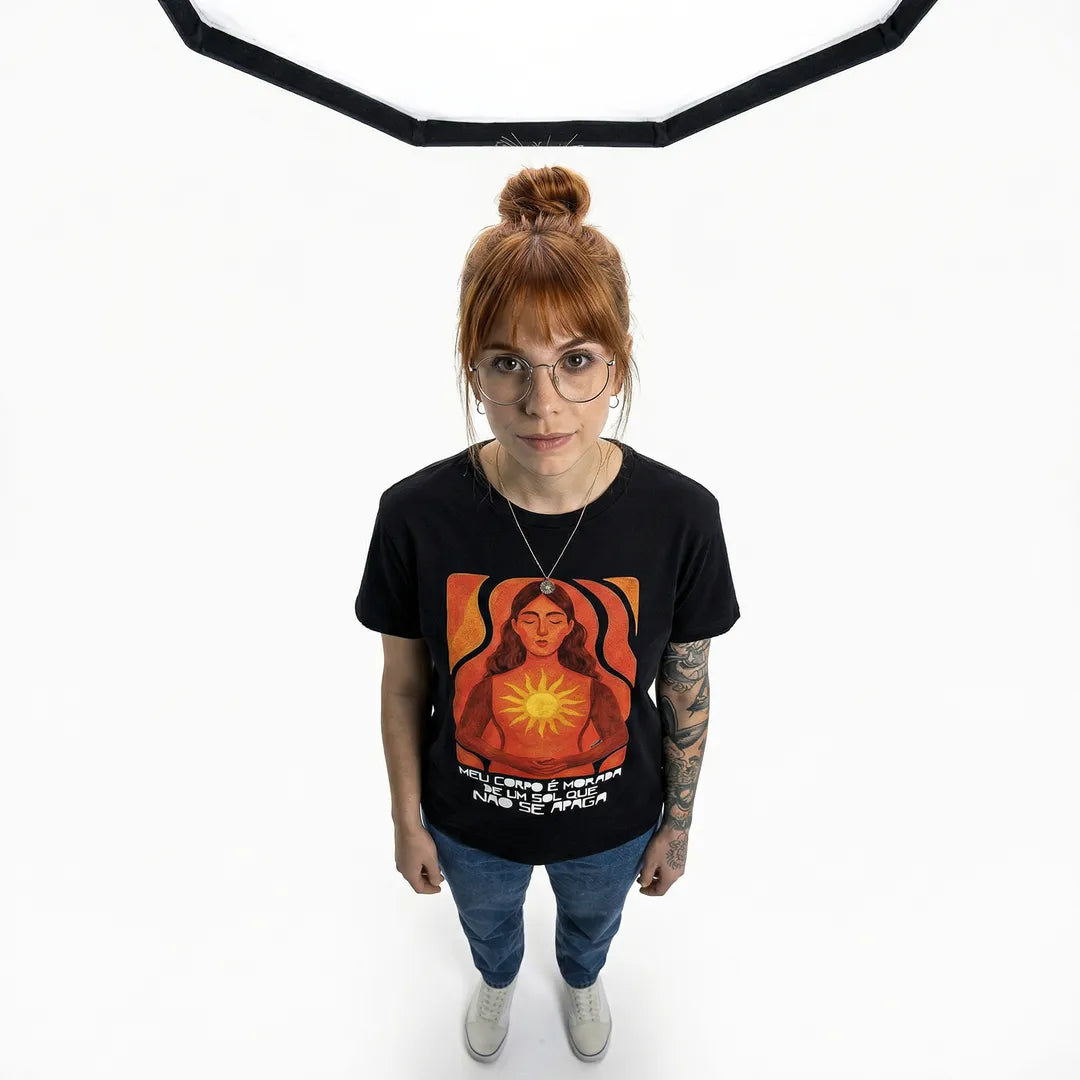 Camiseta Basica MeuCorpo Feminina Preto 05