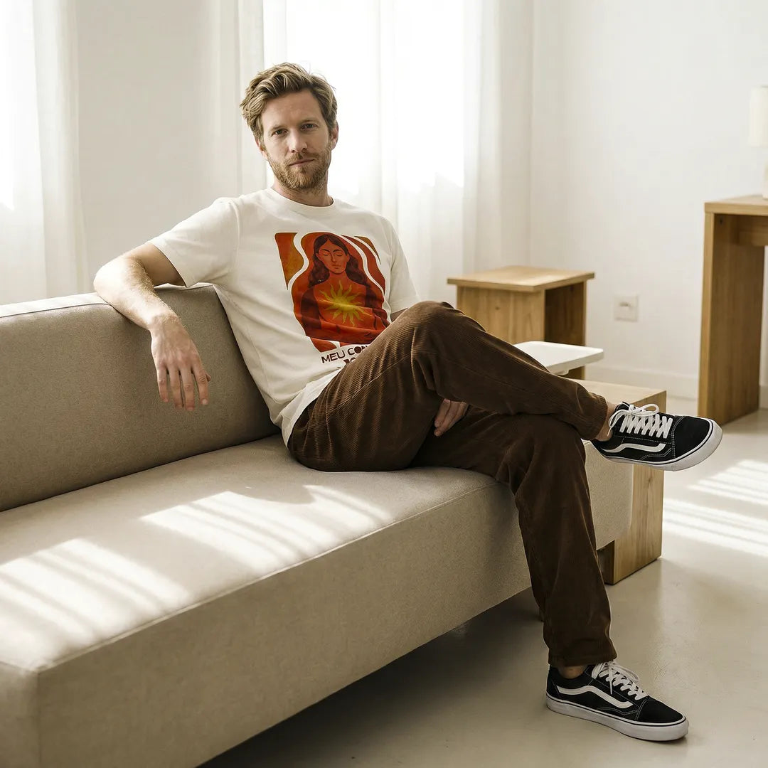 Camiseta Basica MeuCorpo Masculina Off White 05