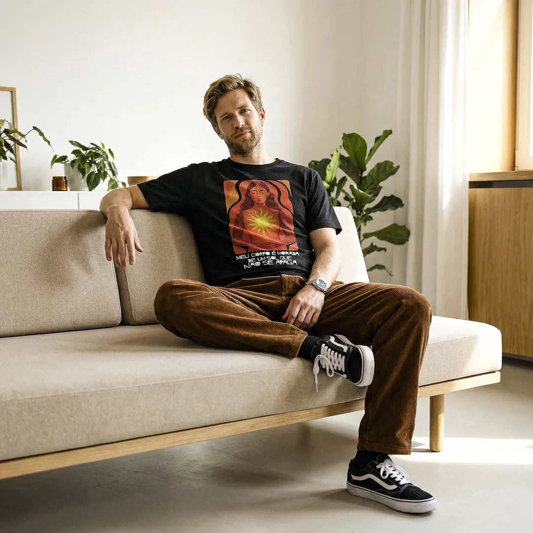 Camiseta Basica MeuCorpo Masculina Preto 06