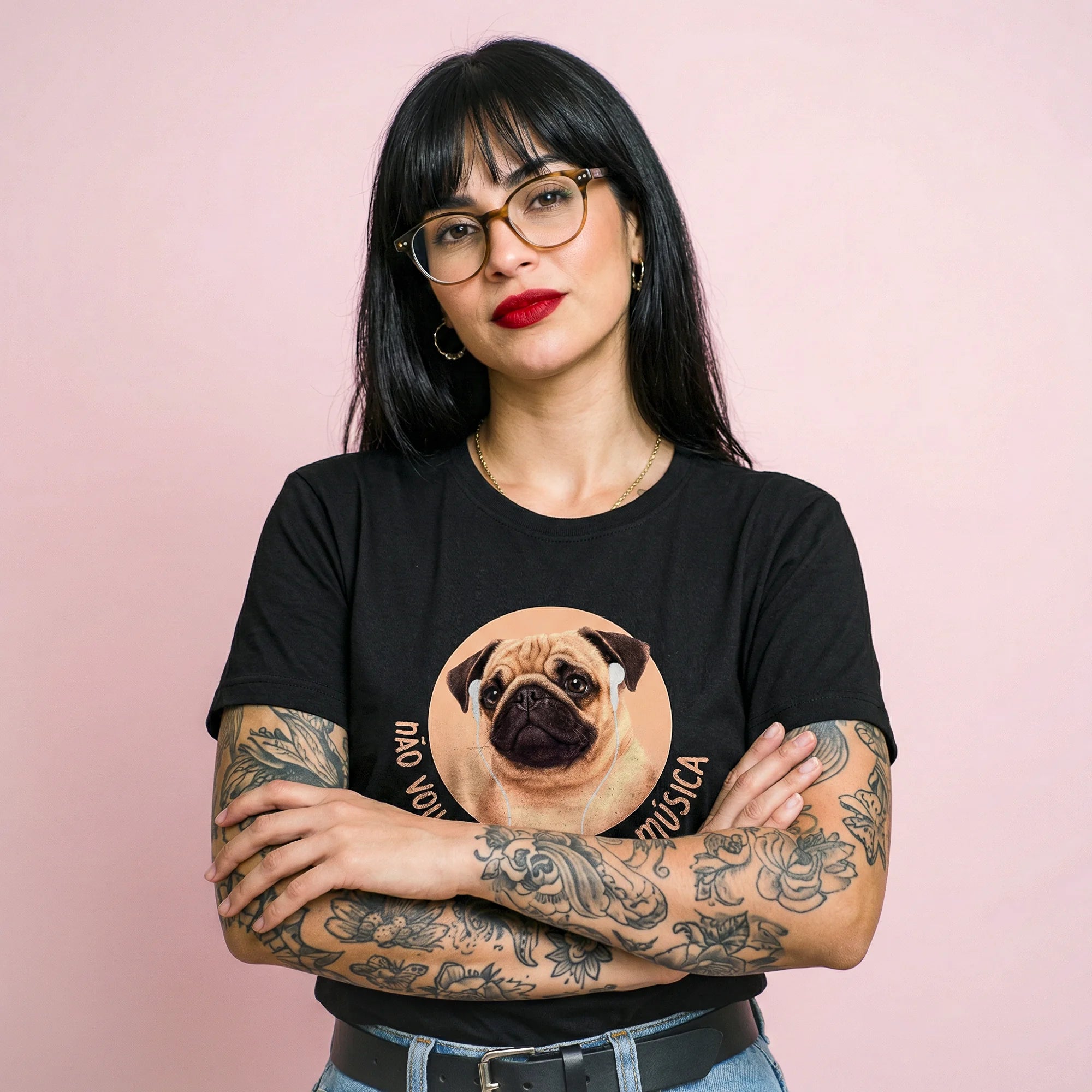 Camiseta Basica NAOVOUPARAR Feminina Preto