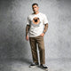 Camiseta Basica NAOVOUPARAR Masculina Off-White