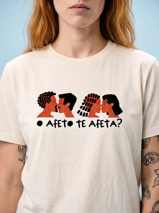 Camiseta Básica O Afeto Te Afeta? - Feminina Off-White