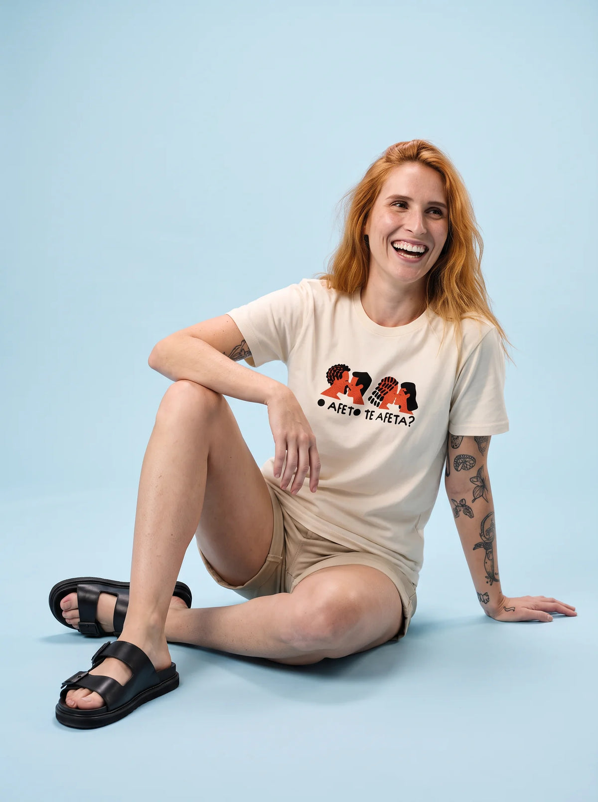 Camiseta Básica O Afeto Te Afeta? - Feminina Off-White