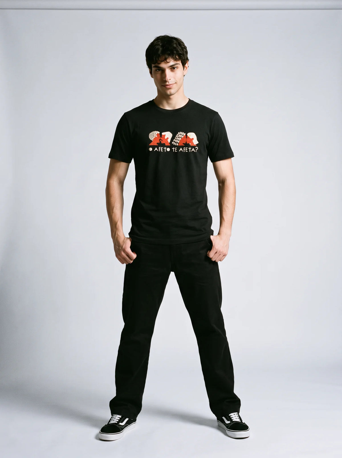 Camiseta Básica O Afeto Te Afeta? - Masculina Preto