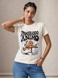 Camiseta Básica Procurando Ânimo - Feminina Off-White
