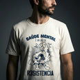 Camiseta Básica Saúde Mental é um Ato Revolucionário Masculina Off-White