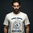 Camiseta Básica Saúde Mental é um Ato Revolucionário Masculina Off-White