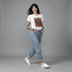 Camiseta Basica coragens Feminina Off-White