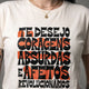 Camiseta Basica coragens Feminina Off-White