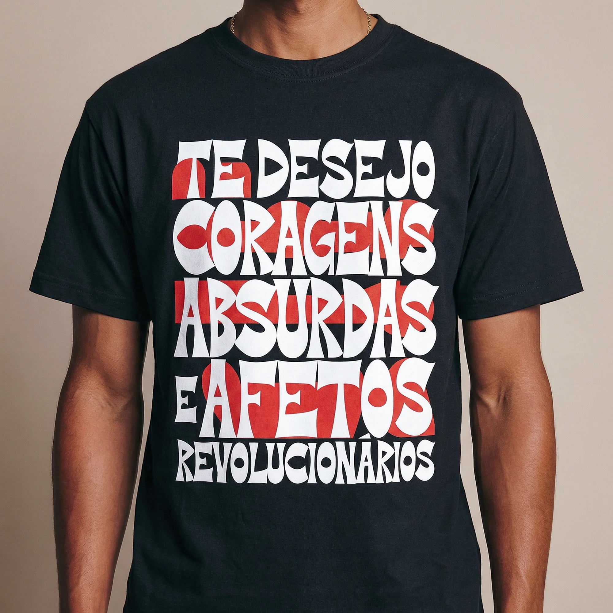 Camiseta Basica coragens Masculina Preto