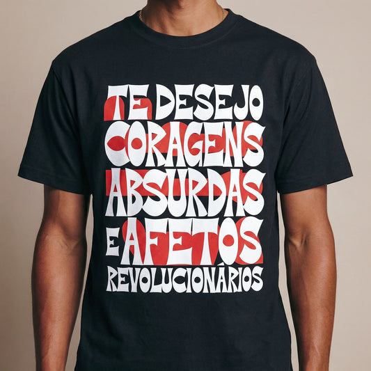 Camiseta Basica coragens Masculina Preto