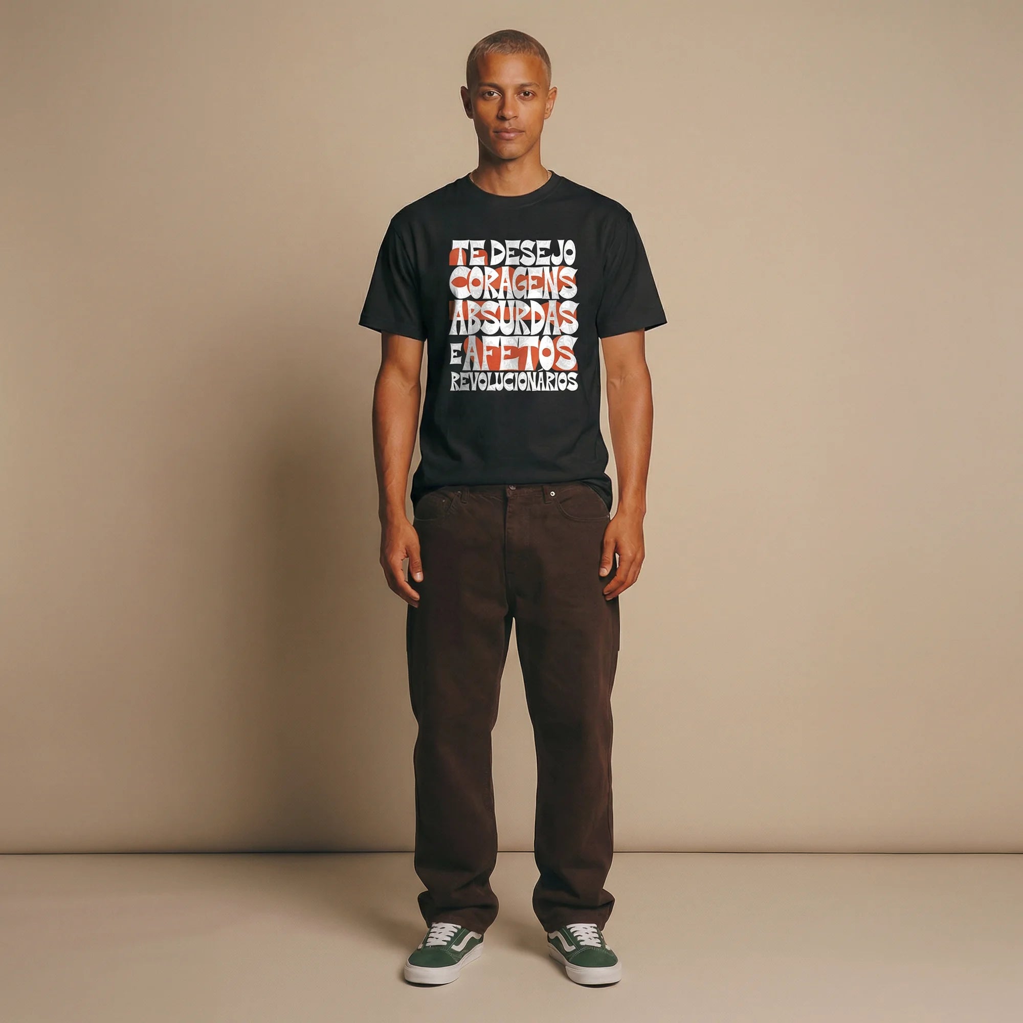 Camiseta Basica coragens Masculina Preto