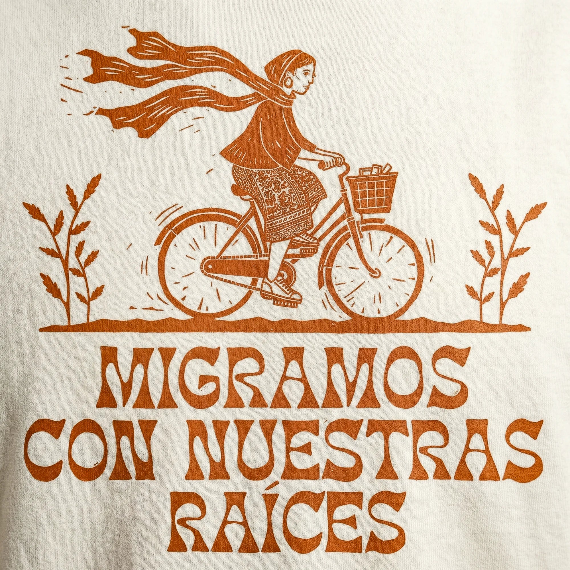 Camiseta Basica migramos Feminina Off-White
