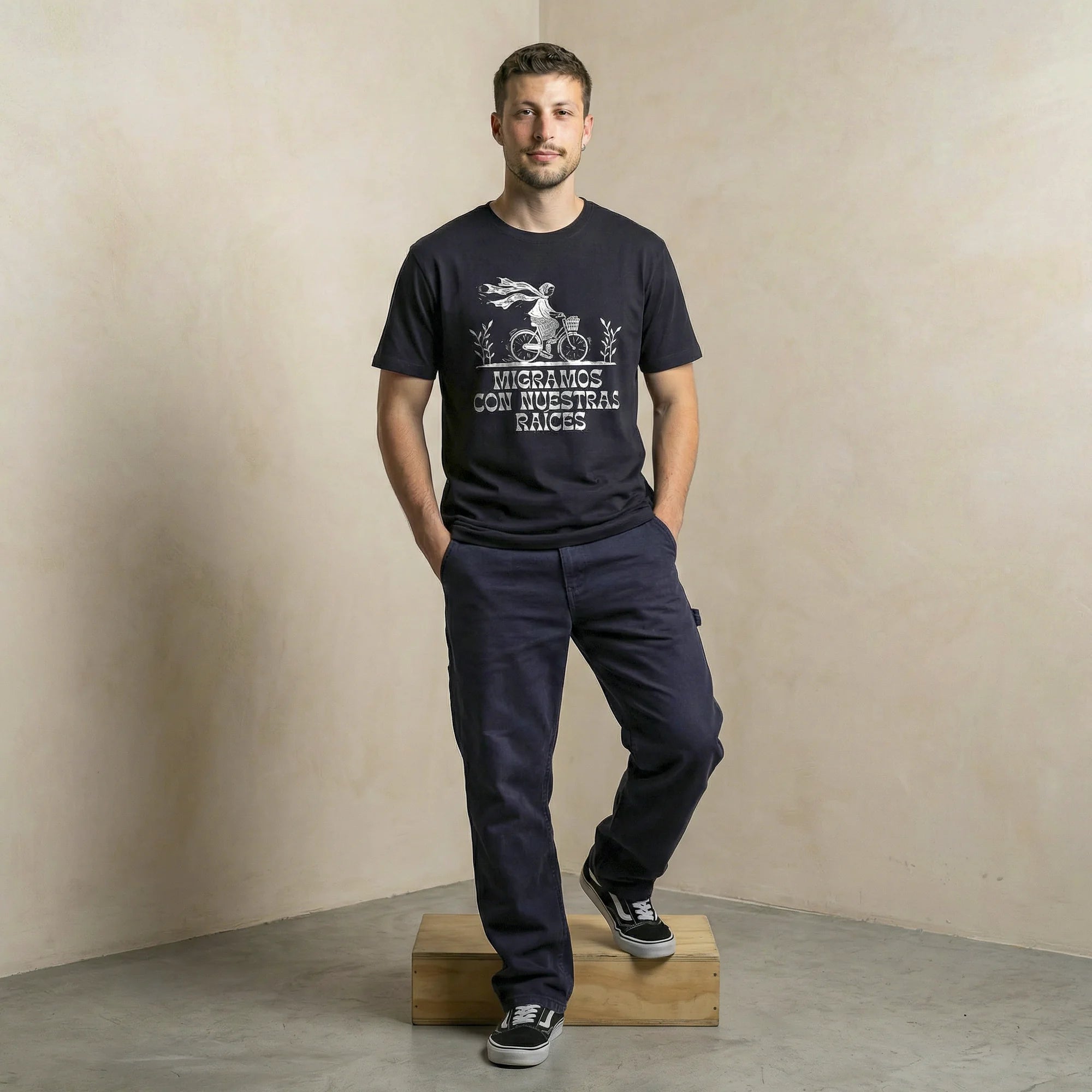 Camiseta Basica migramos Masculina Preto