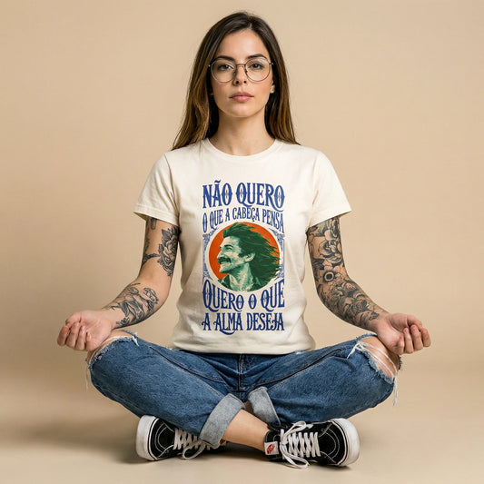 Camiseta Basica naoquero Feminina Off-White