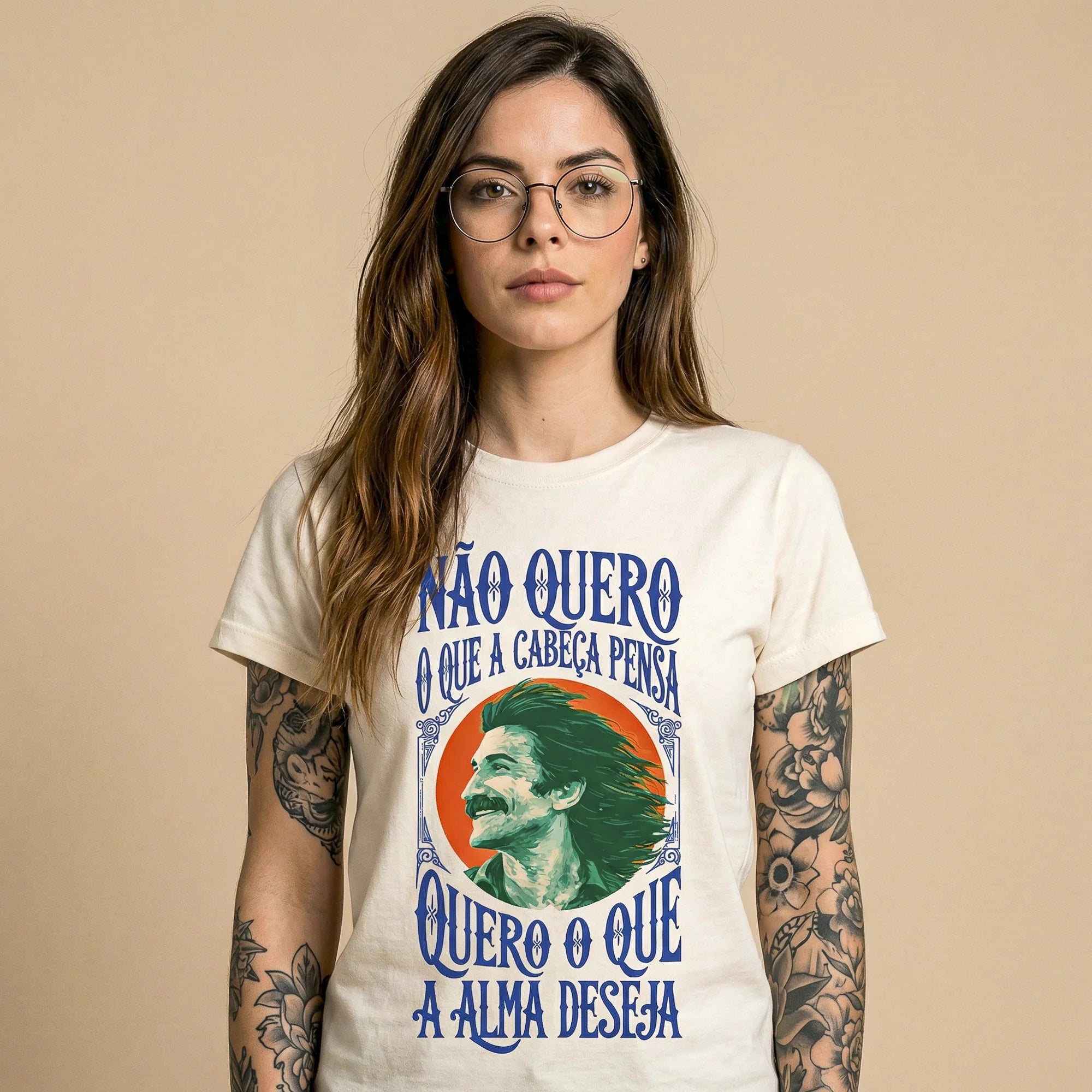 Camiseta Basica naoquero Feminina Off-White