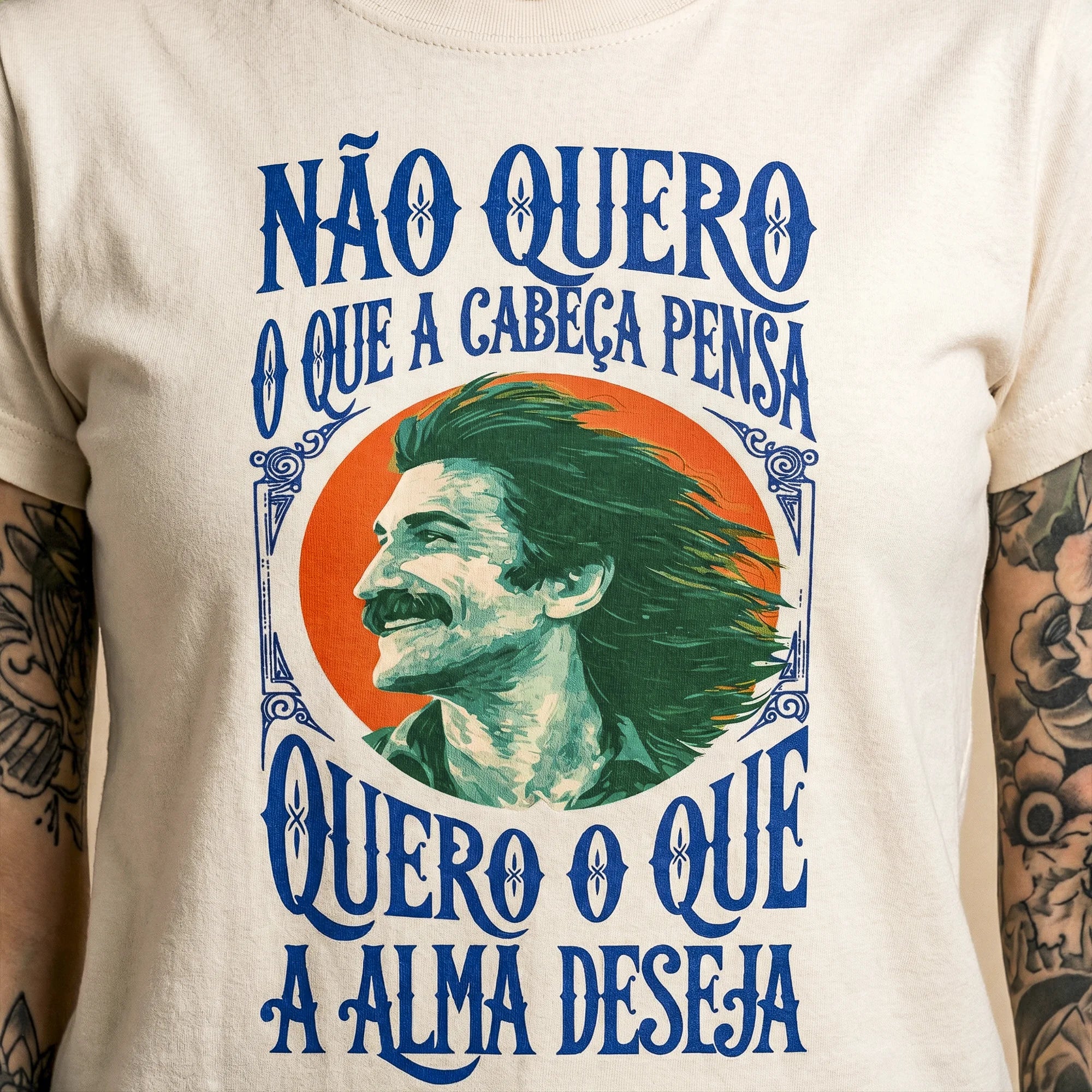 Camiseta Basica naoquero Feminina Off-White