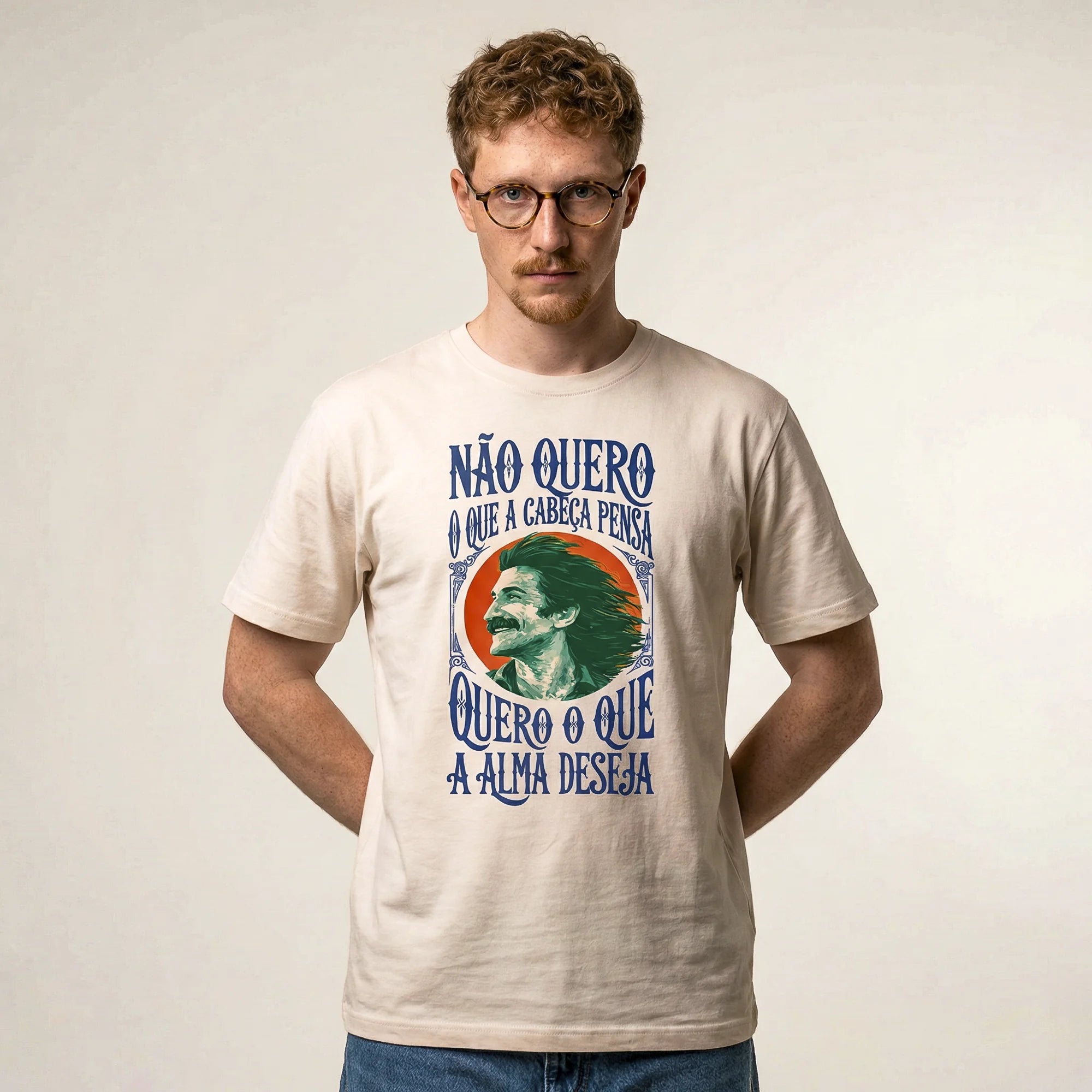 Camiseta Basica naoquero Masculina Off-White