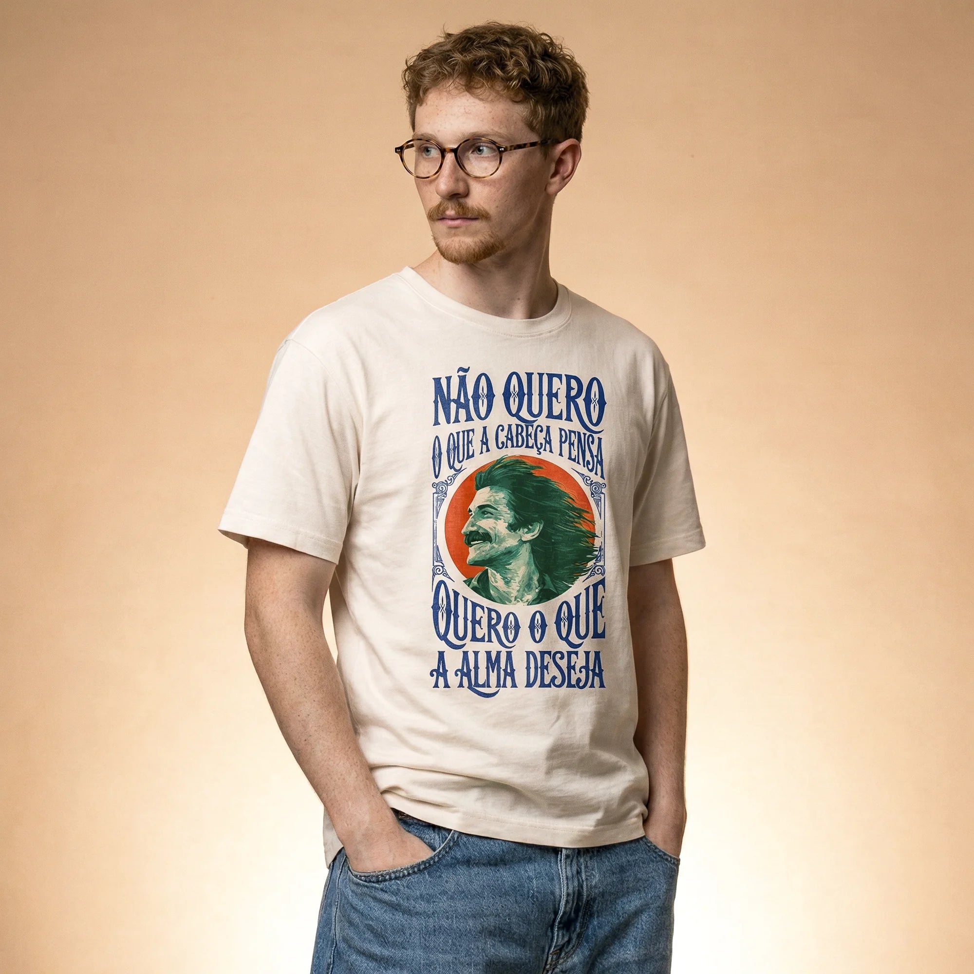 Camiseta Basica naoquero Masculina Off-White