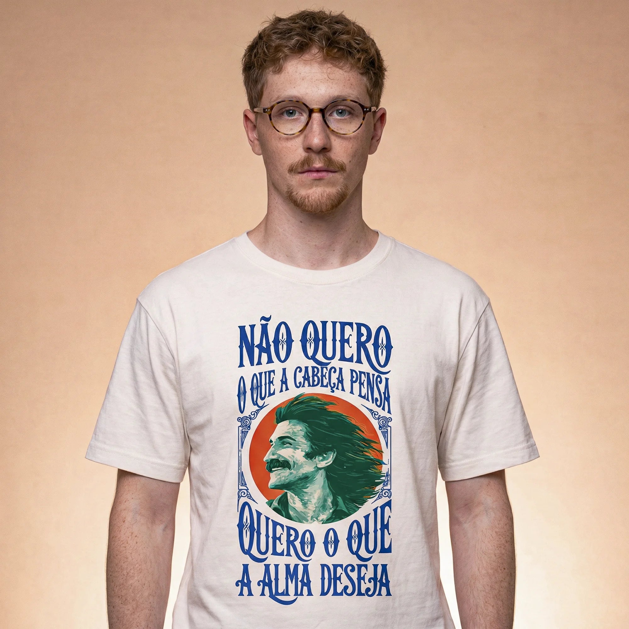 Camiseta Basica naoquero Masculina Off-White