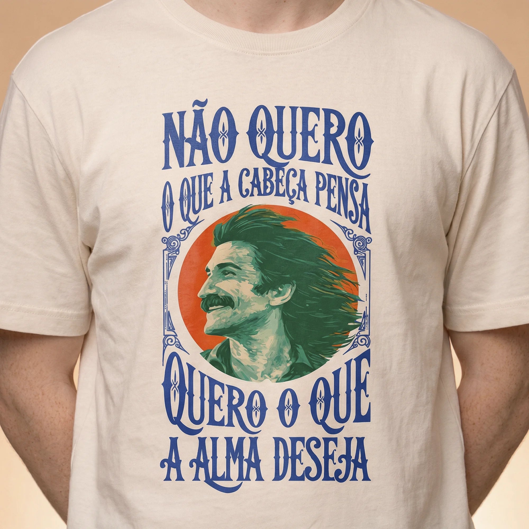 Camiseta Basica naoquero Masculina Off-White