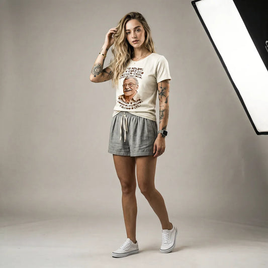 Camiseta Básica Não Te Rendas Feminina Off-White