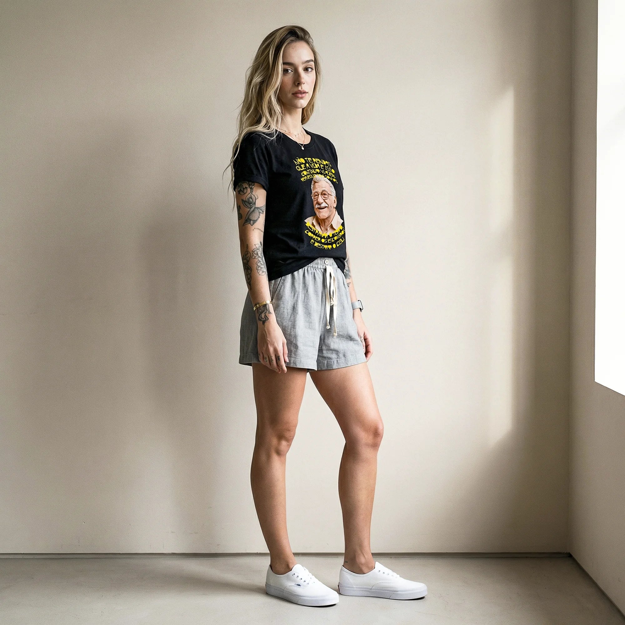 Camiseta Basica naorendas Feminina Preto
