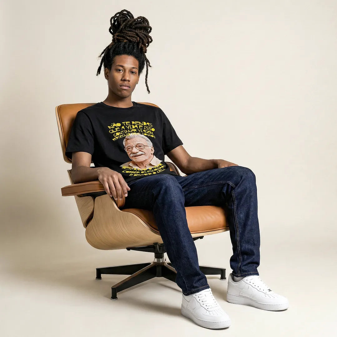 Camiseta Básica Não Te Rendas Masculina Preto