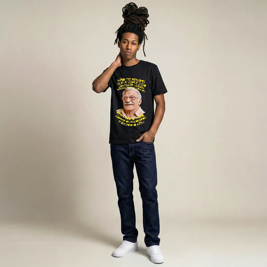 Camiseta Básica Não Te Rendas Masculina Preto