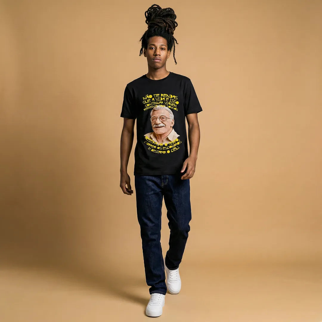 Camiseta Básica Não Te Rendas Masculina Preto