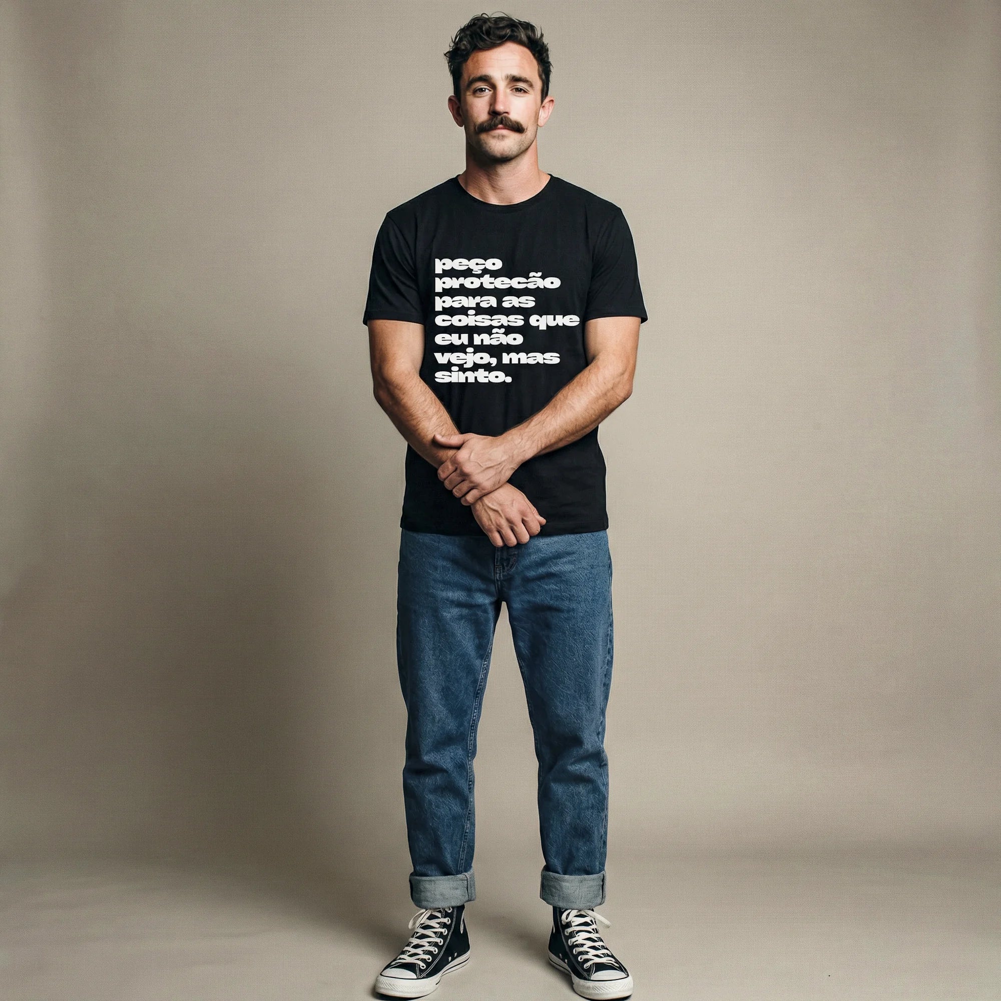 Camiseta Basica pecoprotecao Masculina Preto