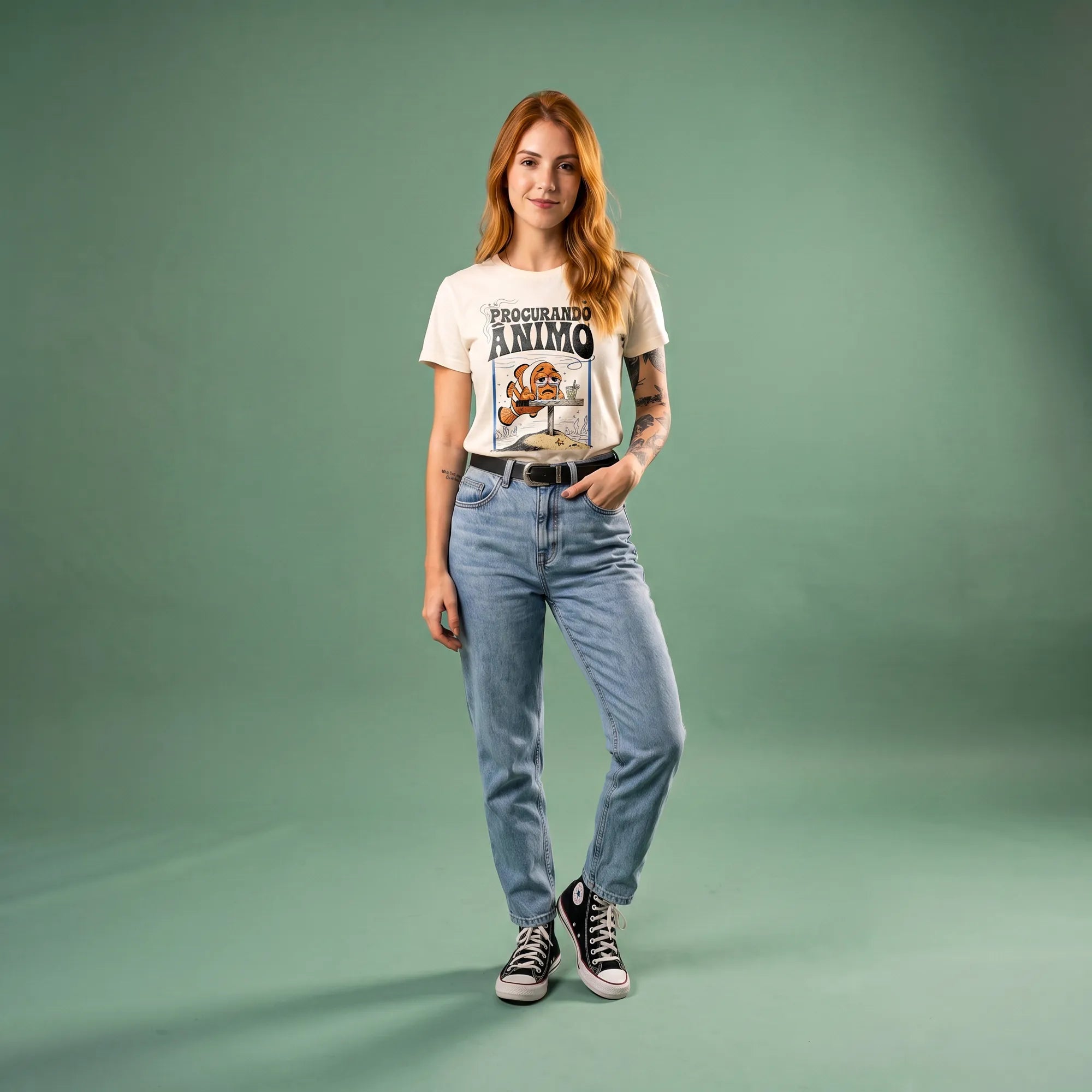 Camiseta Basica Procurando Animo Feminina Off-White 01
