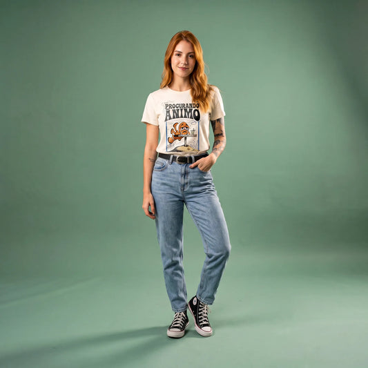 Camiseta Basica Procurando Animo Feminina Off-White 01