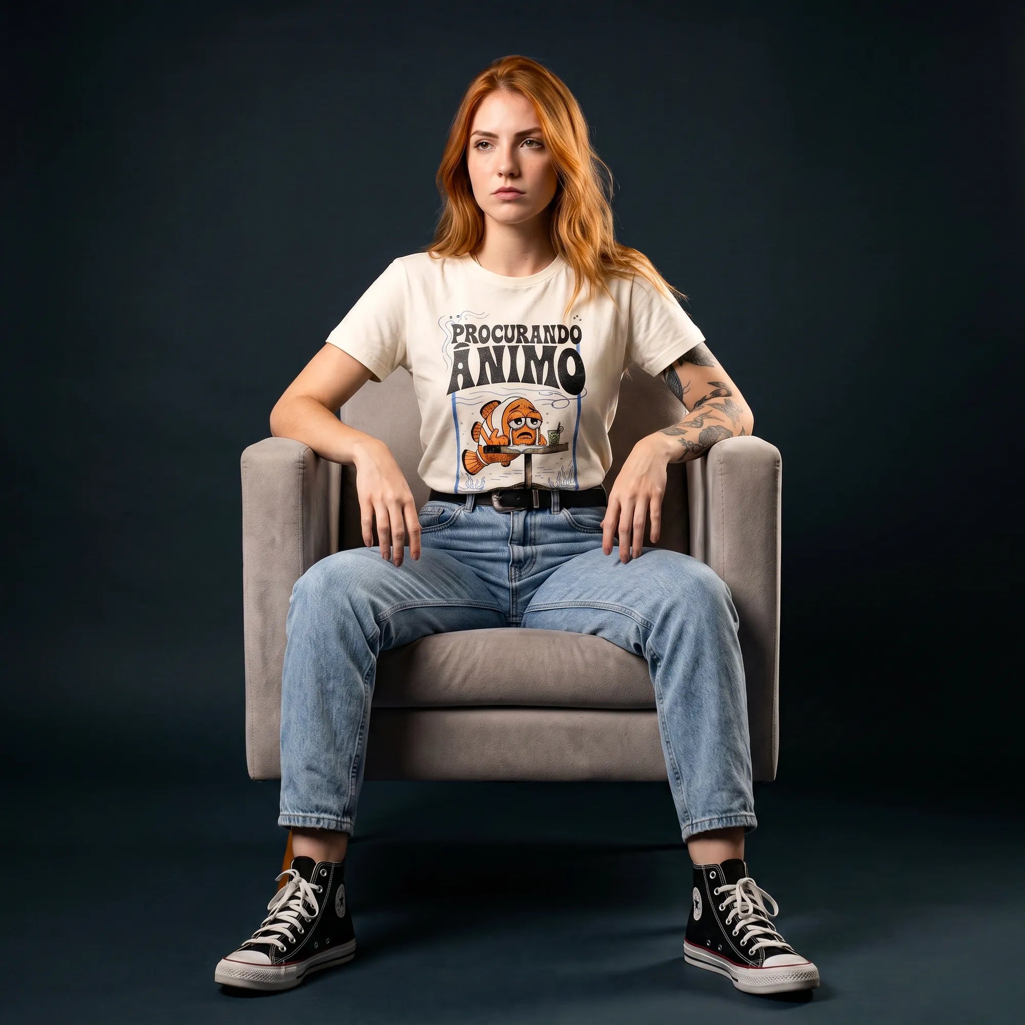 Camiseta Basica Procurando Animo Feminina Off-White 03
