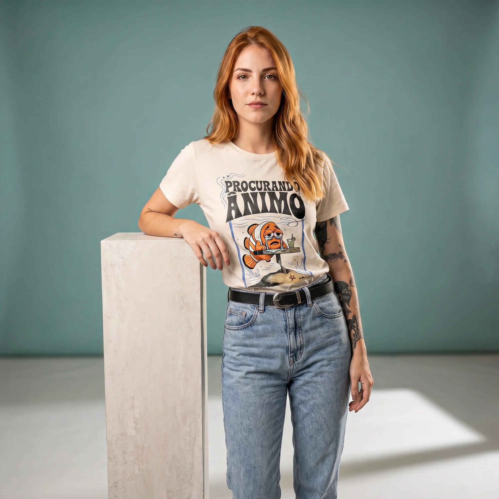 Camiseta Basica Procurando Animo Feminina Off-White 06