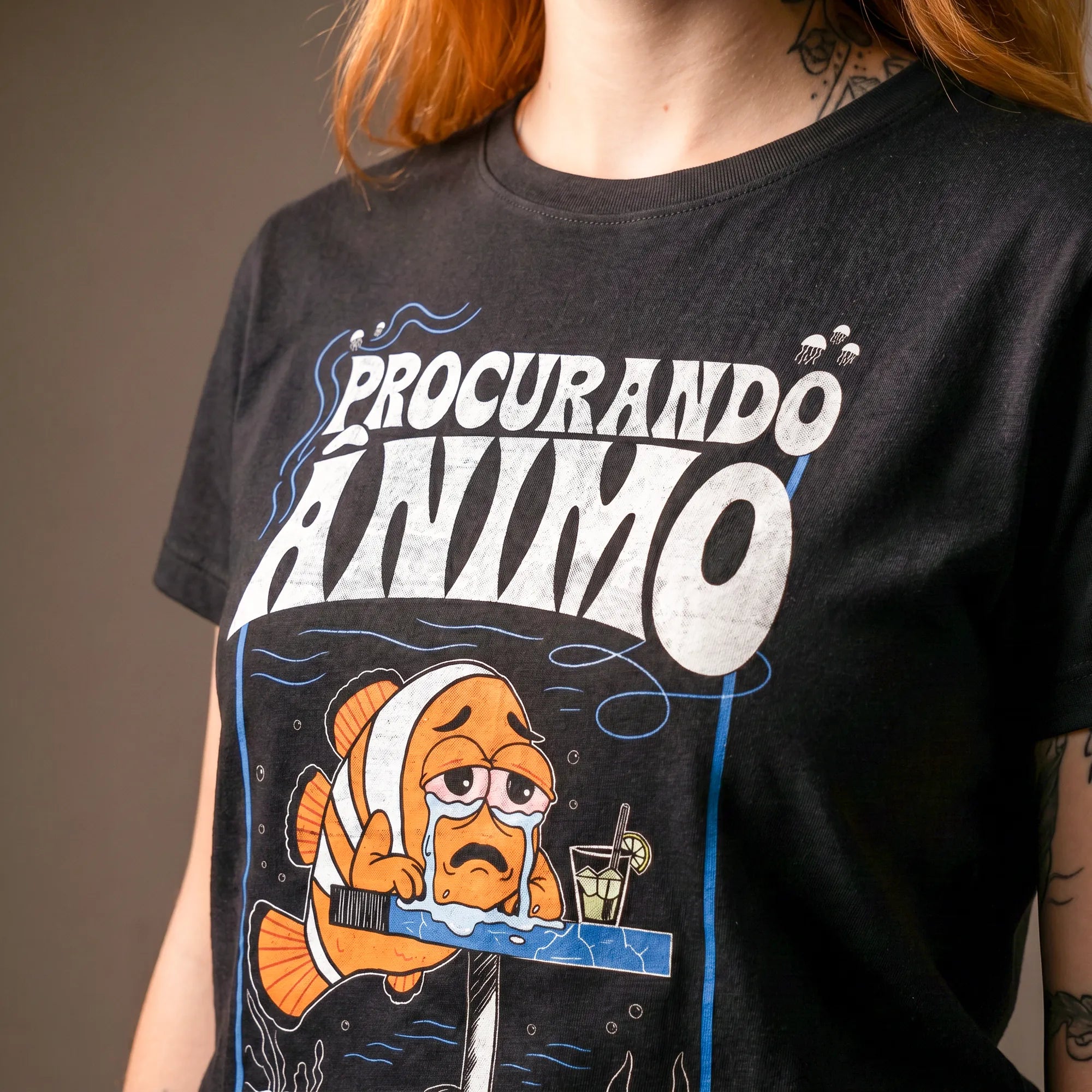 Camiseta Basica Procurando Animo Feminina Preto 06