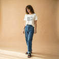 Camiseta Basica tudomove Feminina Off-White