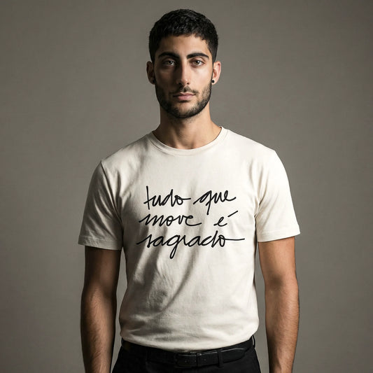 Camiseta Basica tudomove Masculina Off-White