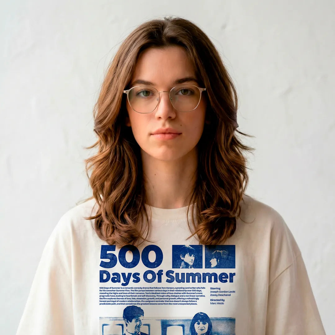 Camiseta Oversized 500 Days of Summer Feminina Off-White