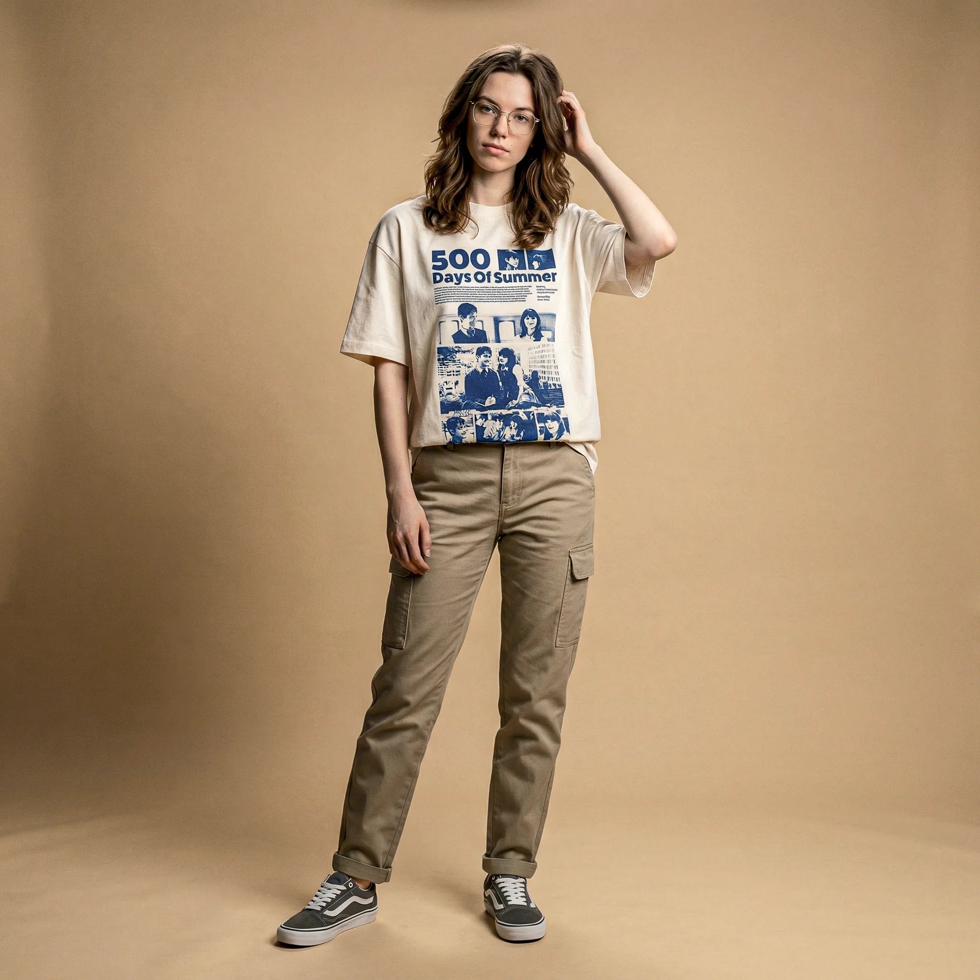 Camiseta Oversized 500days Feminina Off-White