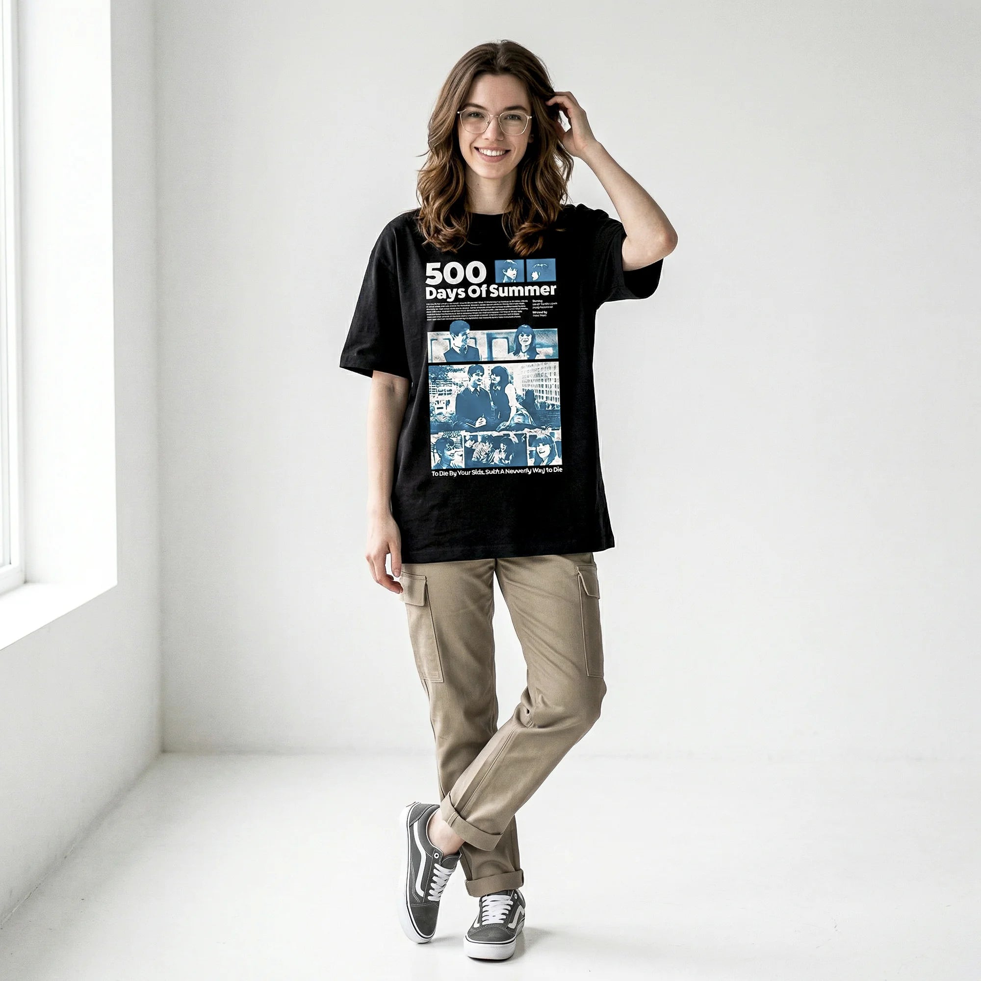 Camiseta Oversized 500days Feminina Preto