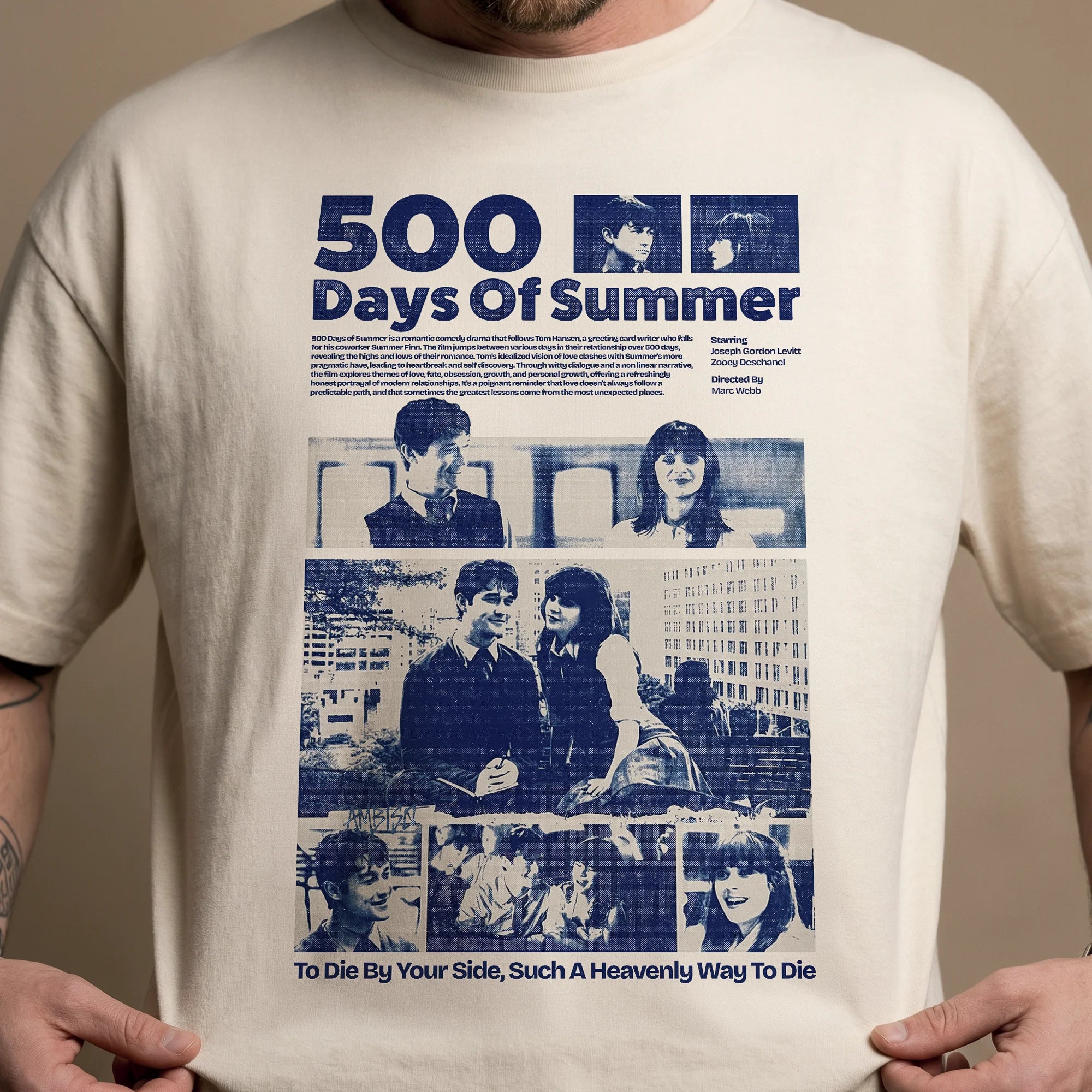 Camiseta Oversized 500days Masculina Off-White