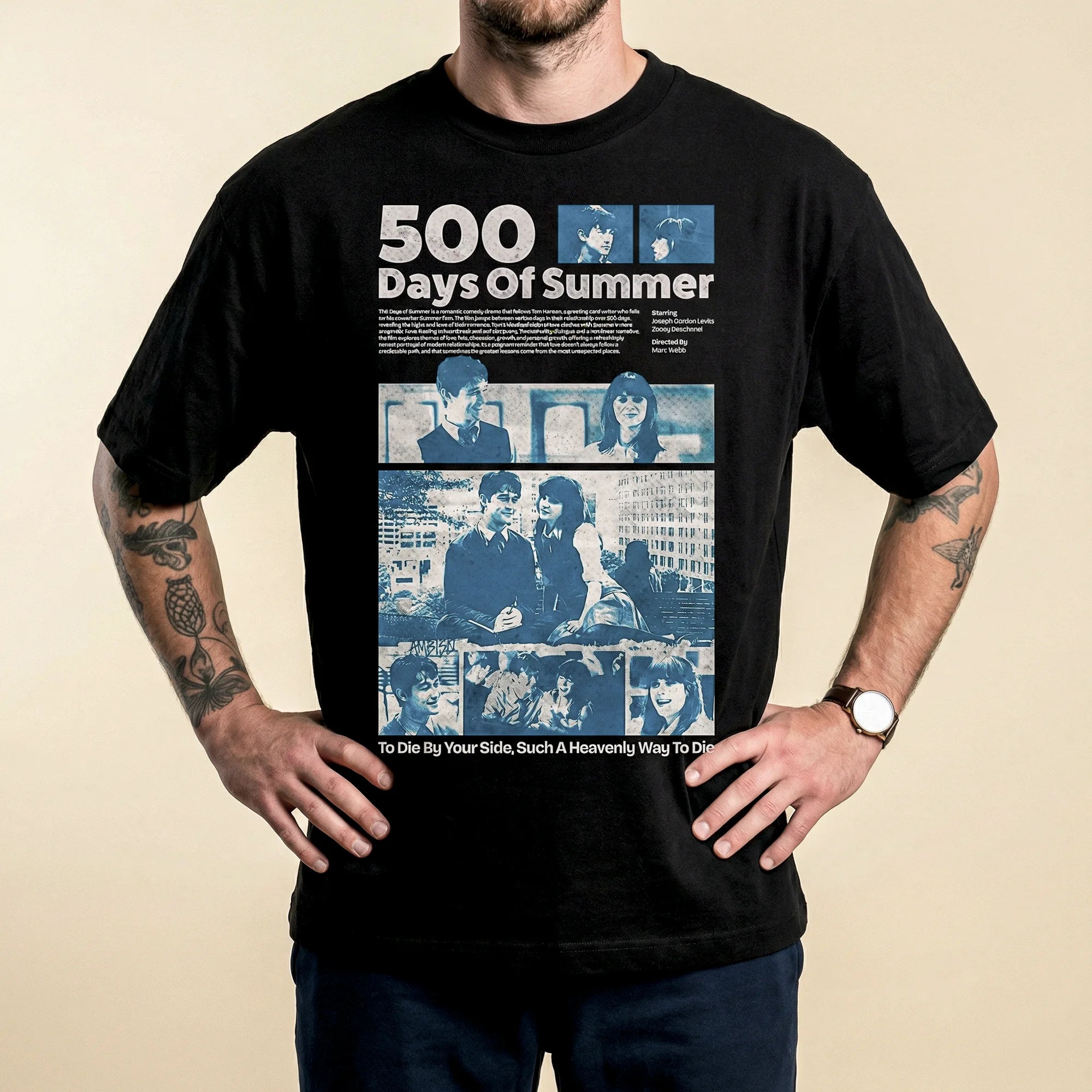 Camiseta Oversized 500days Masculina Preto