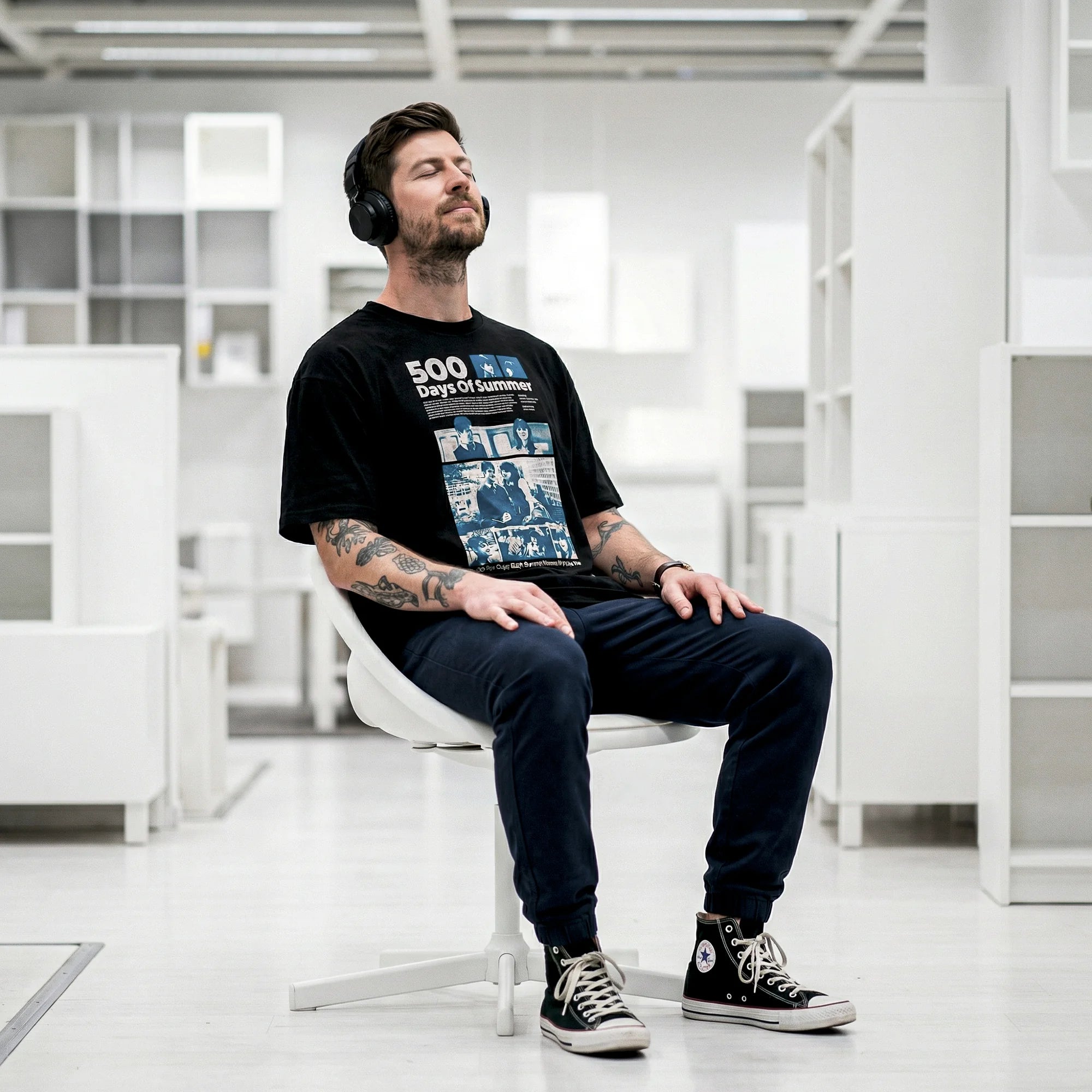 Camiseta Oversized 500days Masculina Preto