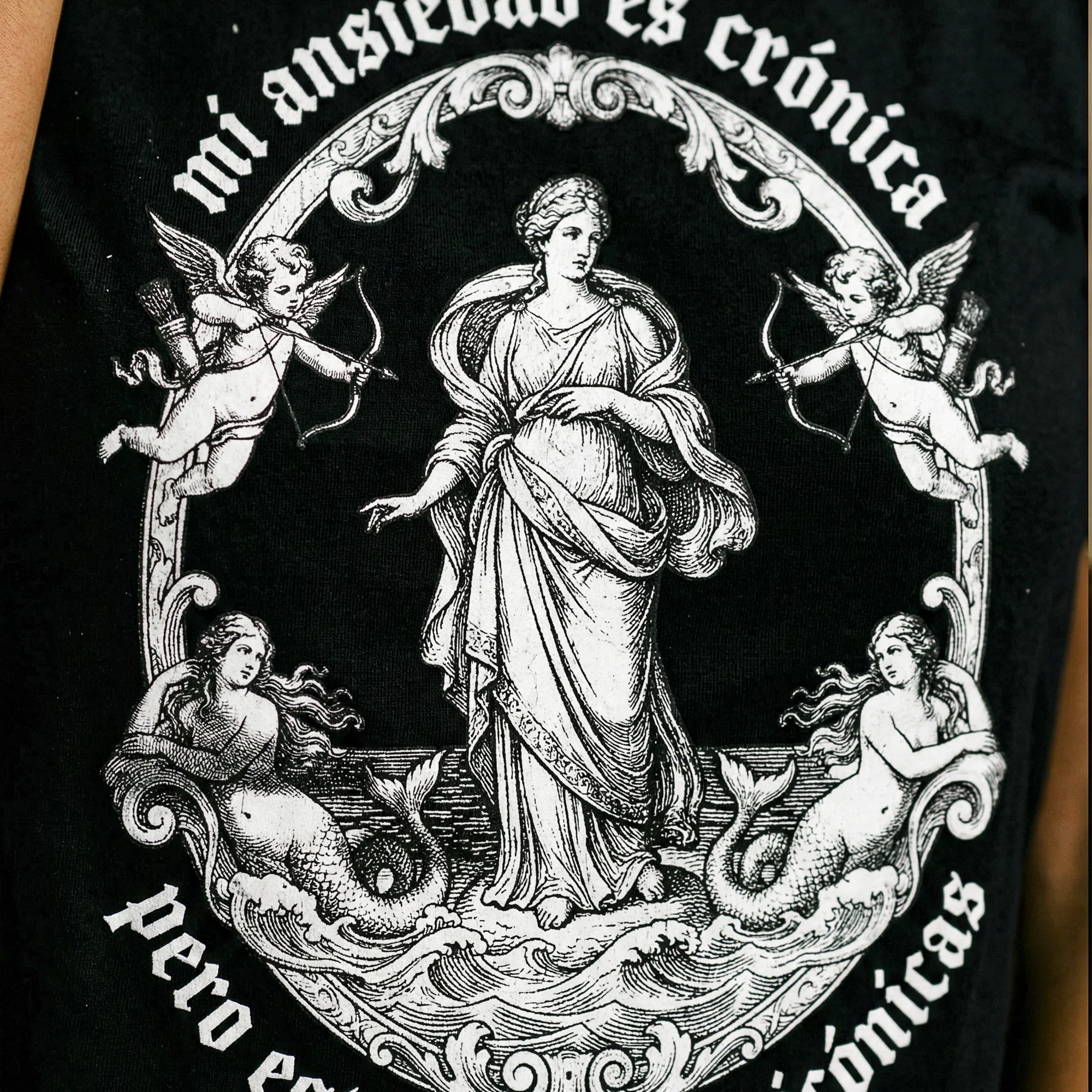 Camiseta Oversized ANSIEDAD Feminina Preto